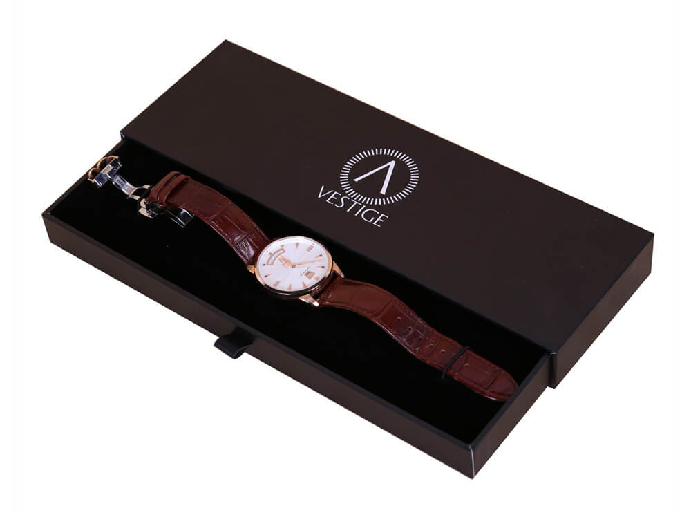 thin drawer watch box